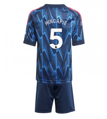 Arsenal Piero Hincapie #5 Udebanetrøje Børn 2025-26 Kortærmet (+ Korte bukser)